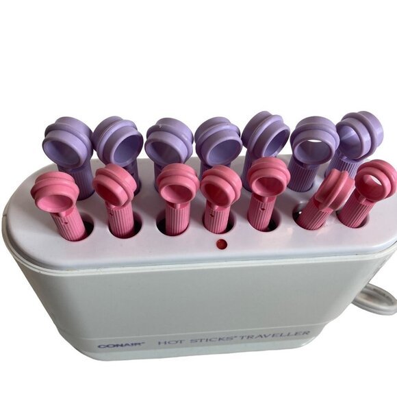 Conair Hot Sticks Traveller 14 Flexible Roller Set Box Retro Cheer Pageant Works - Picture 3 of 5